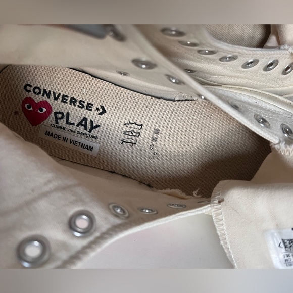 Comme des Garçons Play x Chuck 70 Hi top ‘Multi Heart’ white sneakers - Picture 7 of 11